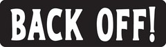 Back Off Motorcycle Helmet Sticker B