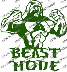 Beast Mode,Ape,11″x10″,Fitness,#BeastMode,Motivation,Gym Life,Beast,Vinyl Decal