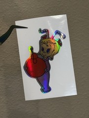 CINDY LOU WHO GRINCH DR SUESS LED Holographic Metallic 3” Vinyl Decal Sticker