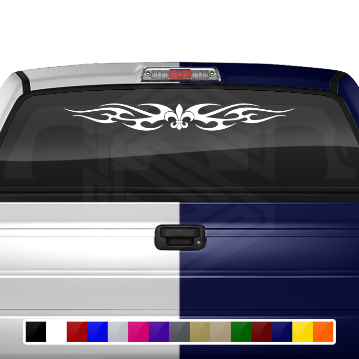 116-01 FLEUR DE LIS Windshield Decal Window Sticker Vinyl Graphic Design Lily