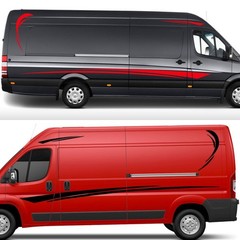 6X Car Stickers Graphics Sports Vinyl Stripes Camper Van Decals For RV caravan