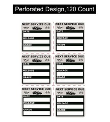 NOYOC Oil Change Stickers, Static Cling 120 Count 2×2 Inches, Black