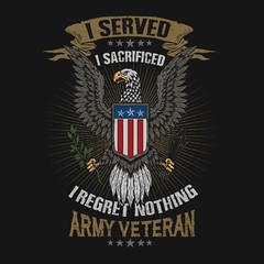 Bald Eagle American (I Served I Sacrifice I) Window Decal Sticker Vinyl 6Years+