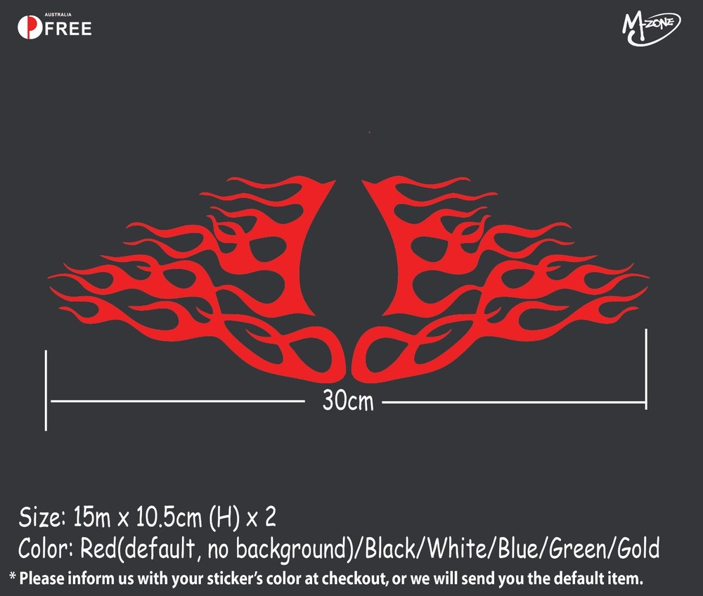 Fire Flame Hoon Drift Sticker Decal-Reflective/Metallic Color Motor Car Laptop R
