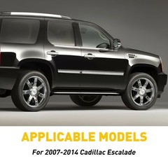 4/8x Gloss Black Pillar Post for Cadillac Escalade 07-14 Door Trim Piano Cover A