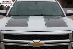 2014-2015 Chevy Silverado RALLY 1500 3M Pro Vinyl Hood Tail Stripe Decal Graphic