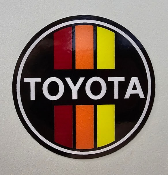 Toyota Retro JDM Tri-Color Sticker Vintage Decal 3″ 4 Runner, Pickup, Tacoma