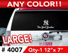 NEW YORK YANKEES LOGO/WORDS DECAL STICKER 12″x7″