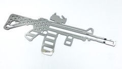 20″ Polished Stainless Steel AR15 Rifle American Flag Emblem Decal – Laser Cut