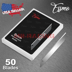 ESSMO 50pcs 30° Utility Knifes Blades Stainless Steel Vinyl Wrap Graphics Tools