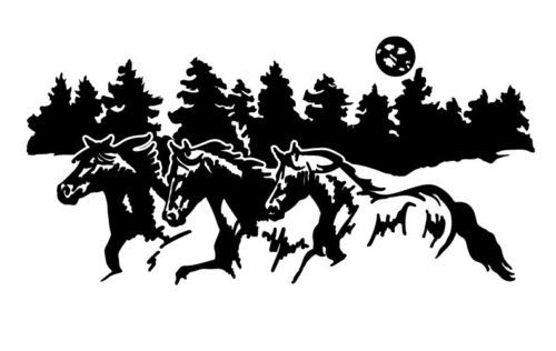 Running Horse, vinyl decal, window, trailer, truck, Car