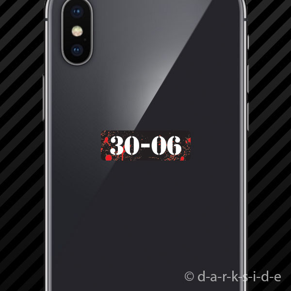 (2x) 30-06 Ammo Can Cell Phone Sticker Mobile Set Zombie Edition