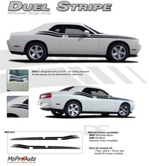 Dual Side Body Strobe Stripes Graphics Decal RT 2008-2023 for Dodge Challenger