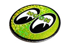 Prism Glitter Moon Eyes Sticker 3 inch Round Rat Fink Hot Rod Vintage Racing