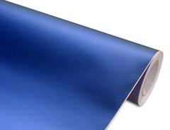 12″ x 60″ Matte Chrome Anodized Blue Vinyl Car Wrap Sticker Decal Sheet Film