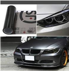 Gloss Dark Black Film Smoke Tint Lens Vinyl Wrap For Headlight Taillight