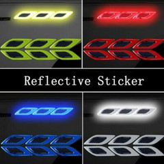 6PCS Auto Car Door Sticker Reflective Tape Safety Warning Decal Universal