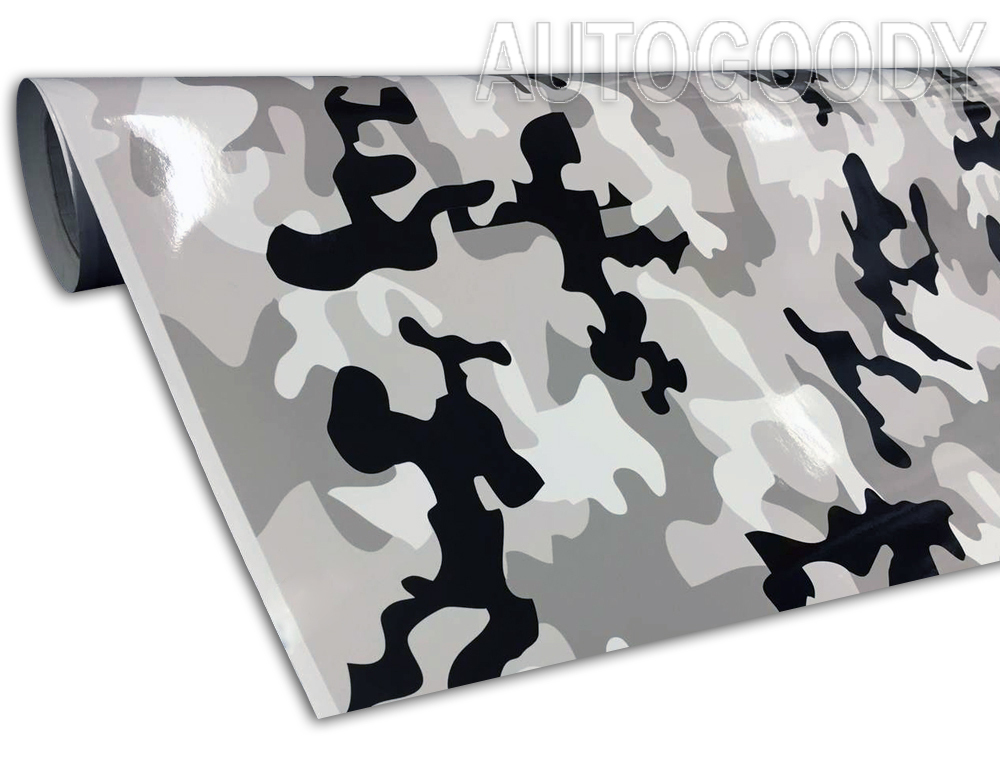 12″ x 60″ Snow Camo Camouflage Vinyl Film Wrap Decal Air Bubble Free 1ft x 5ft