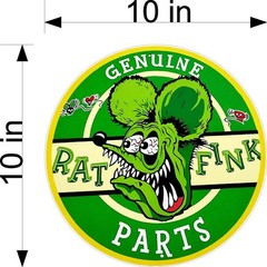 Genuine Rat Fink Parts sticker 10×10 water resistant toolbox garage shop decal