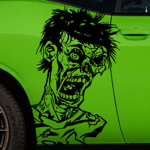 Zombie Grunge Walking Dead Vinyl Decal Car Truck SUV Vehicle Graphic Pickup Hood