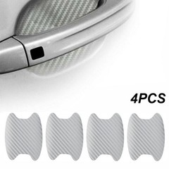 4PCS Silver Car Door Handle Scratch-Resistant Protective Film Stickers
