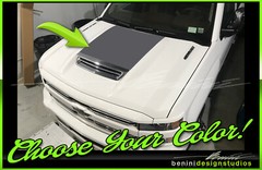 Hood Graphic Stripes Style 1 Fits 2017 Chevy Silverado HD