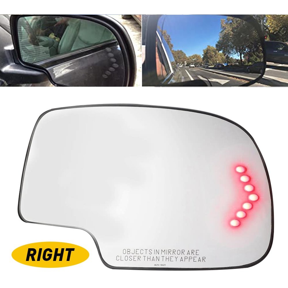 1/2Set Right Passenger Mirror w/ Heated Glass Turn Signal Side for Chevy GMC Cad