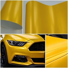 Matte Satin Sunflower Yellow Metallic Vinyl Car Wrap Decal Sticker Film Roll