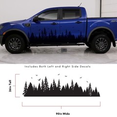 Overland Forest Woodland Off Road Truck Decal for F-150. Universal Fit.