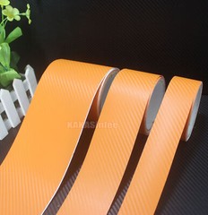3D Orange / Sheet Car PVC Grain Carbon Fiber Vinyl Tape Wrap Sticker Decors Trim