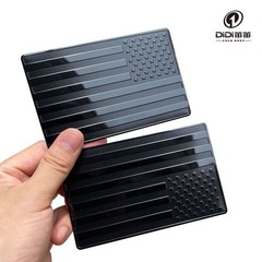 Metal car sticker, American flag car logo, waterproof and sunscreen