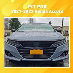 1/2set Chrome Delete Overlay Blackout for Honda 2021-2022 Accord Front Upper Gri