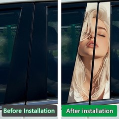 2pcs Beauty Sexy Lady Car Center Pillar Auto B Pillar Protective Film Sticker
