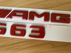 Gloss RED 3D Number Letters Rear Trunk Badge Emblem for G63 AMG