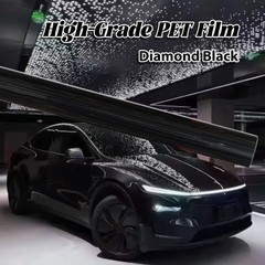 5FTx50FT PET Gloss Diamond Black Sparkle Vinyl Wrap US Stock Car Wrap