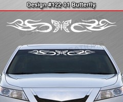 122-01 BUTTERFLY Windshield Decal Window Sticker Vinyl Graphic Tribal Butterfly