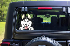 Husky sled Dog Decal sticker window cling, easy apply uv water resistant pet