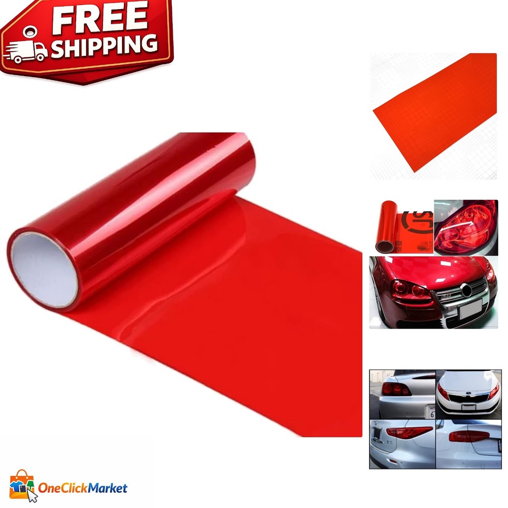 Stretchable Waterproof Red Vinyl Film – Headlight, Tail Light, Fog Light Tint