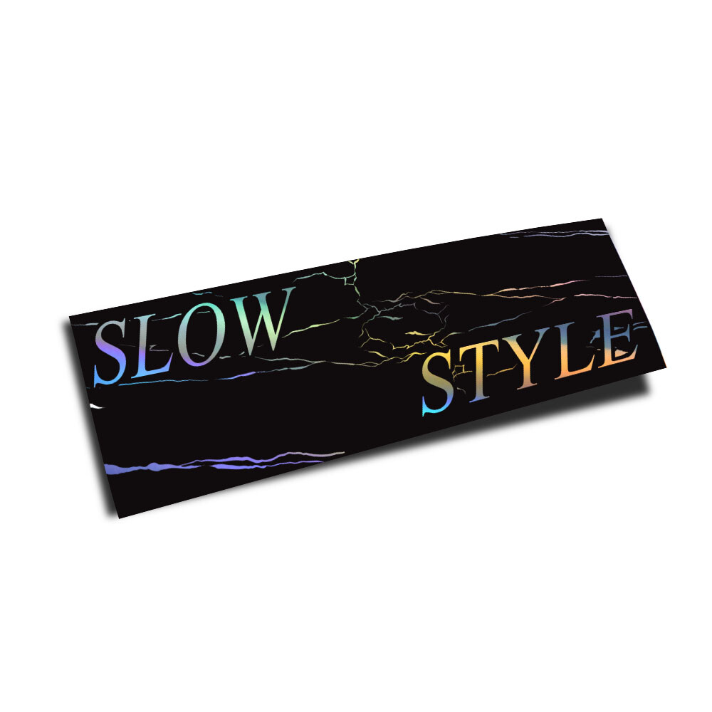 OFFICIAL TOUGE NATION “SLOW STYLE” CLASSIC JDM SLAP STICKER (RAINBOW HOLO)