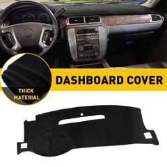 1/2Set Black Pad Mat Dash Dashboard Cover For 2007-2014 Chevy Tahoe/Suburban/Ava