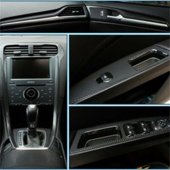 Película de vinilo de Fibra de carbono brillante Auto Interior Wrap Stickers 7D