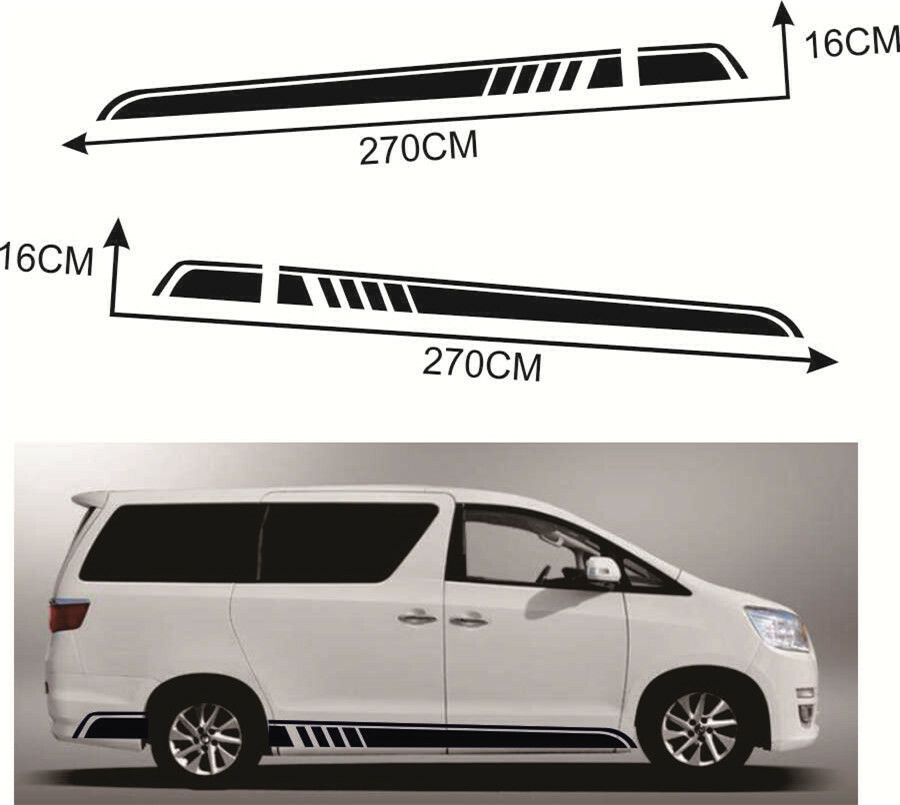 Car DIY Sticker Decal Trim Fit For Toyota Sienna 1998-2024 Sports Racing Graphic
