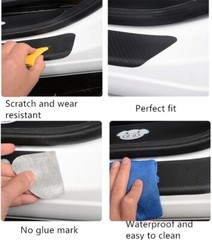Sticker Protector Cover Sport Style Decals Carbon Fiber Look For Car Door Scuff