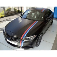 3 Colors Racing Stripe Sticker Decal For Car Exterior Hood Trunk Roof Side Door