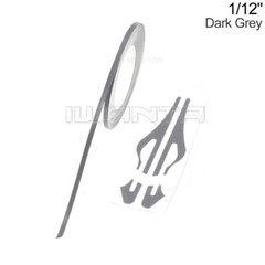1/12″ 2mm Dark Grey & Matte Black Pinstriping Pin Stripe DIY Vinyl Decal Sticker