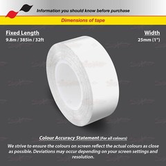GLOSS WHITE 1″ 25mm Roll PIN STRIPE Car Striping Line TAPE Decal Vinyl Sticker