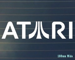 Atari STYLE Sticker Decal Vinyl white 200mm vinyl video games laptop Computer