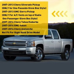 1/2Set Black Pad Mat Dash Dashboard Cover For 2007-2014 Chevy Tahoe/Suburban/Ava