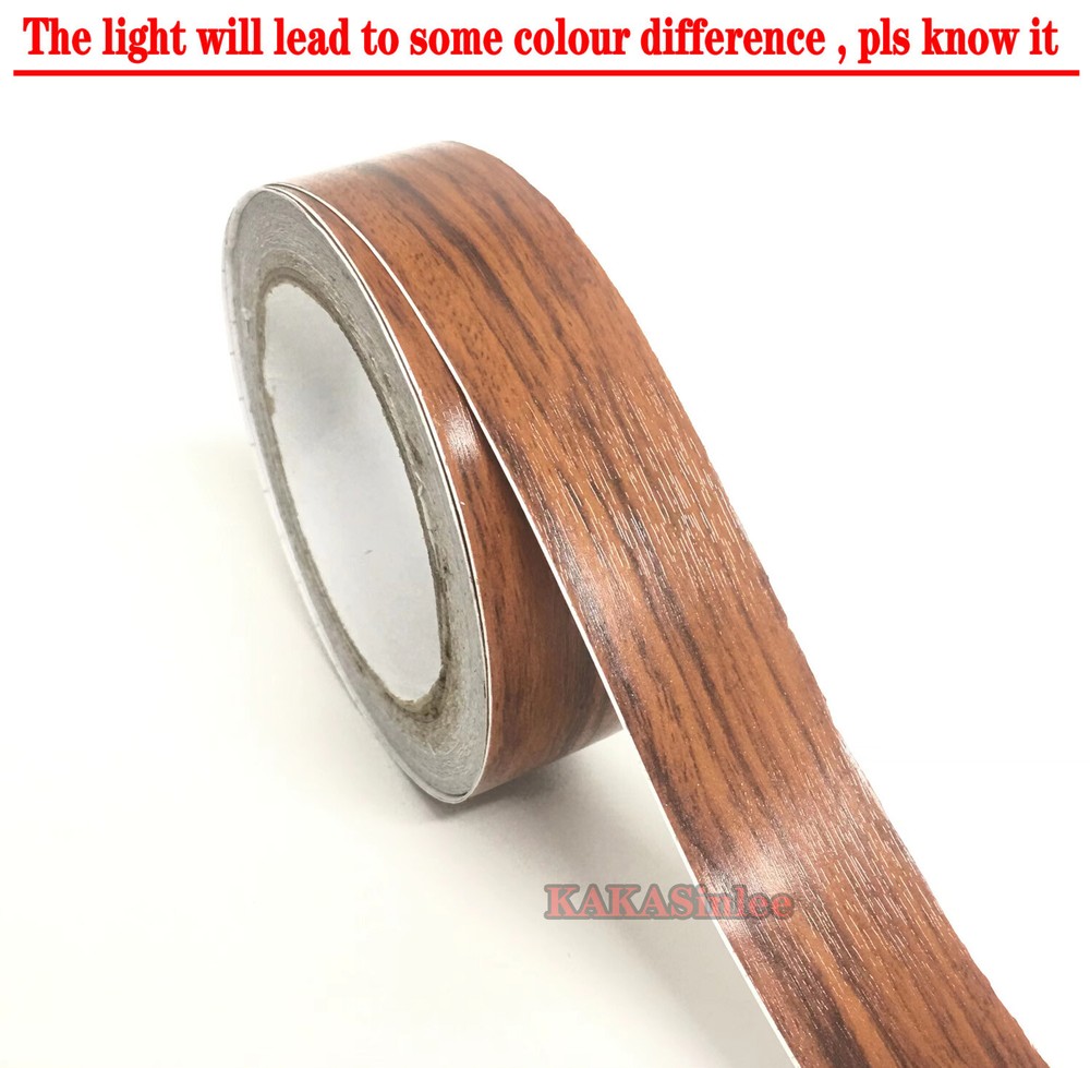 #9723 1.2in W Wood Textured Grain Tape Decal Vinyl Wrap PVC Sticker House Decors