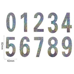 3Pcs 3in/4in Mailbox Number Reflective Digital Sticker HOT